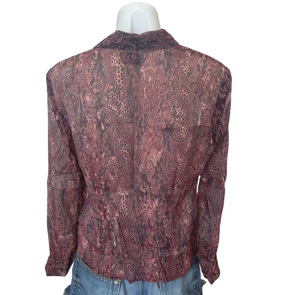 Gianni Python Button Down Shirt Size 10 Designer … - image 3